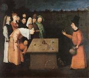 Hieronymus Bosch Taskspelaren oil painting on canvas